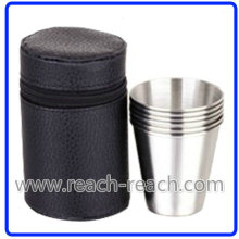 Stainless Steel Wine Cup, Hip Flask Sets (R-HF010)